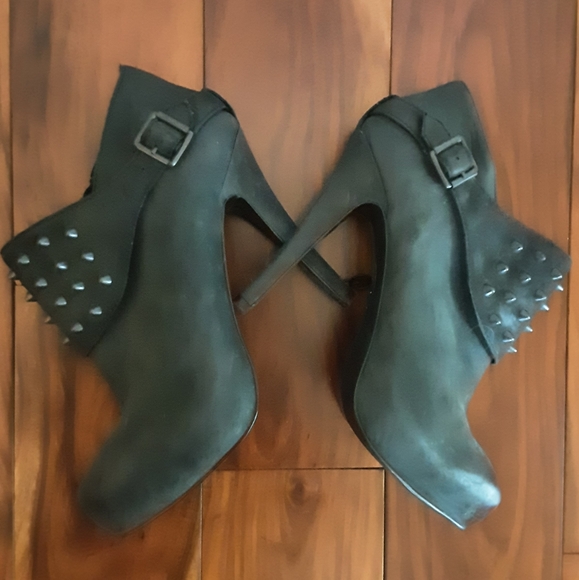 ASH EMMA BOOTS IN GREYISH BLACK WITH GUNMETAL STUDS 40 - Picture 6 of 16